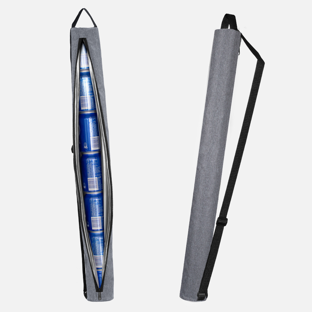 Outdoor 7-Can Coke Beer Insulated Picnic Bag, Golf Long Cooler Bag, and Wine Bag