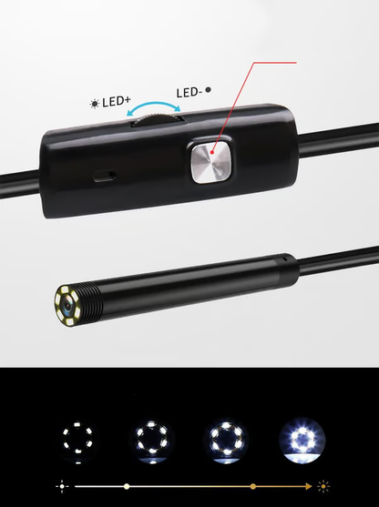 🔎 Plug-and-play endoscope camera – Compatible with Android, USB, and TC