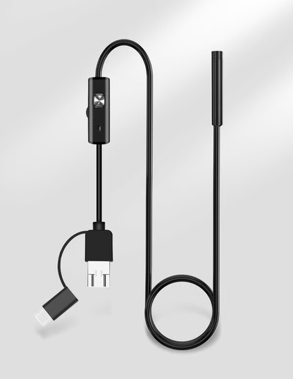 🔎 Plug-and-play endoscope camera – Compatible with Android, USB, and TC