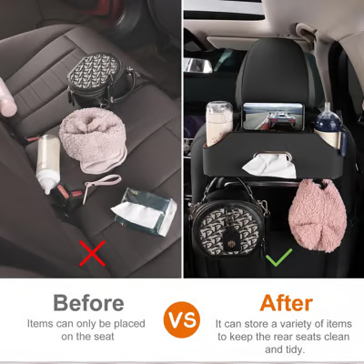 3-in-1 Car Backseat Organizer – Keep Your Ride Clean & Organized!