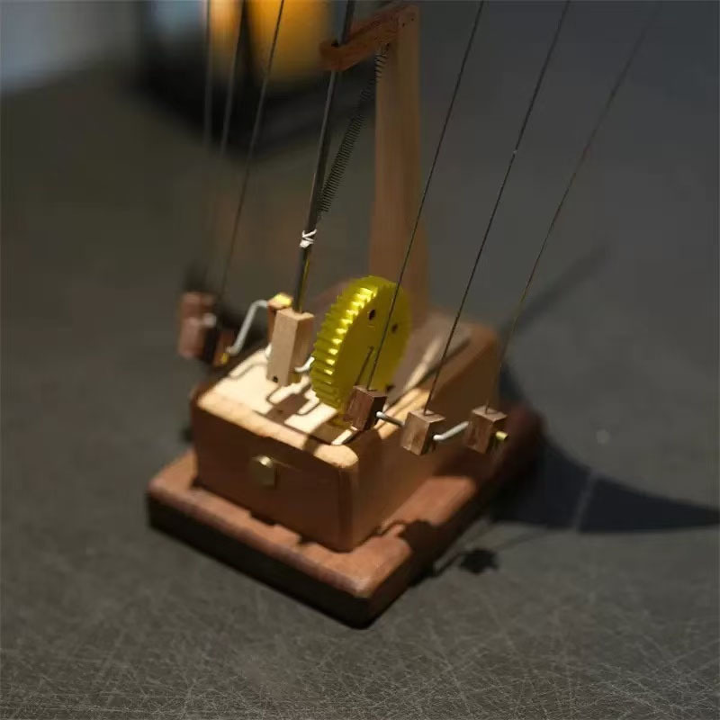 Artisan Wooden Manta Ray Automata