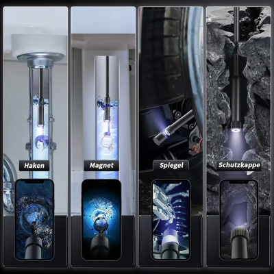 🔎 Plug-and-play endoscope camera – Compatible with Android, USB, and TC