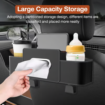 3-in-1 Car Backseat Organizer – Keep Your Ride Clean & Organized!