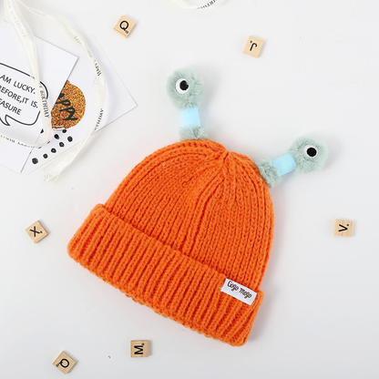 🔥Winter Parent-Child Cute Glowing Little Monster Knit Hat