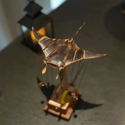 Artisan Wooden Manta Ray Automata