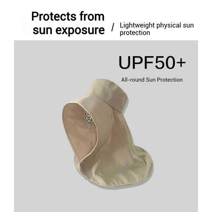 Full Face Sun Protection Large Brim Shawl Sun Hat