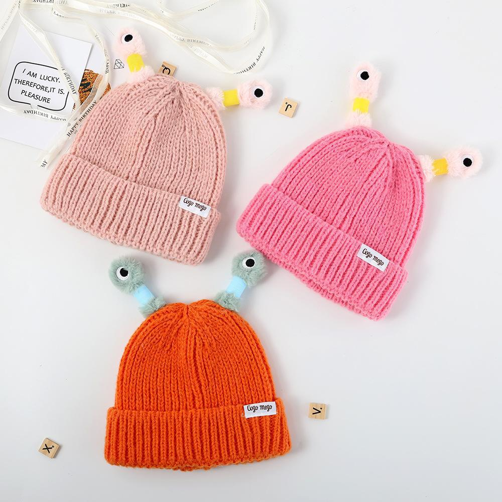 🔥Winter Parent-Child Cute Glowing Little Monster Knit Hat