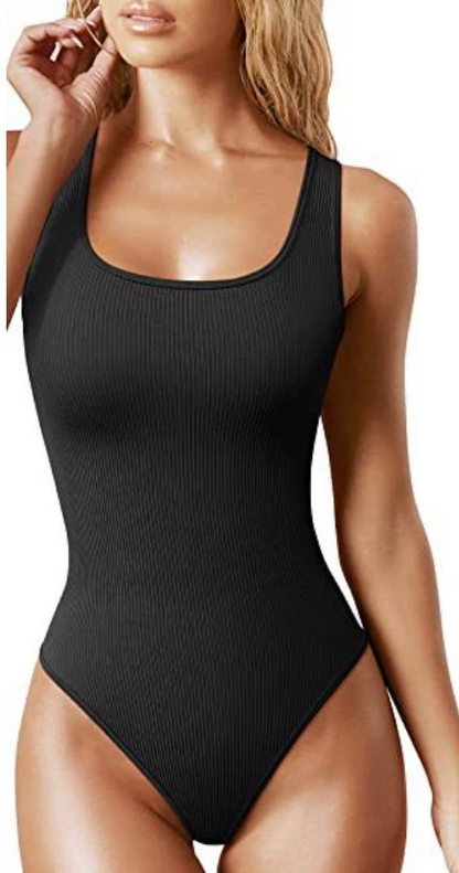 Women's U-Neck Sleeveless Tank Bodysuit