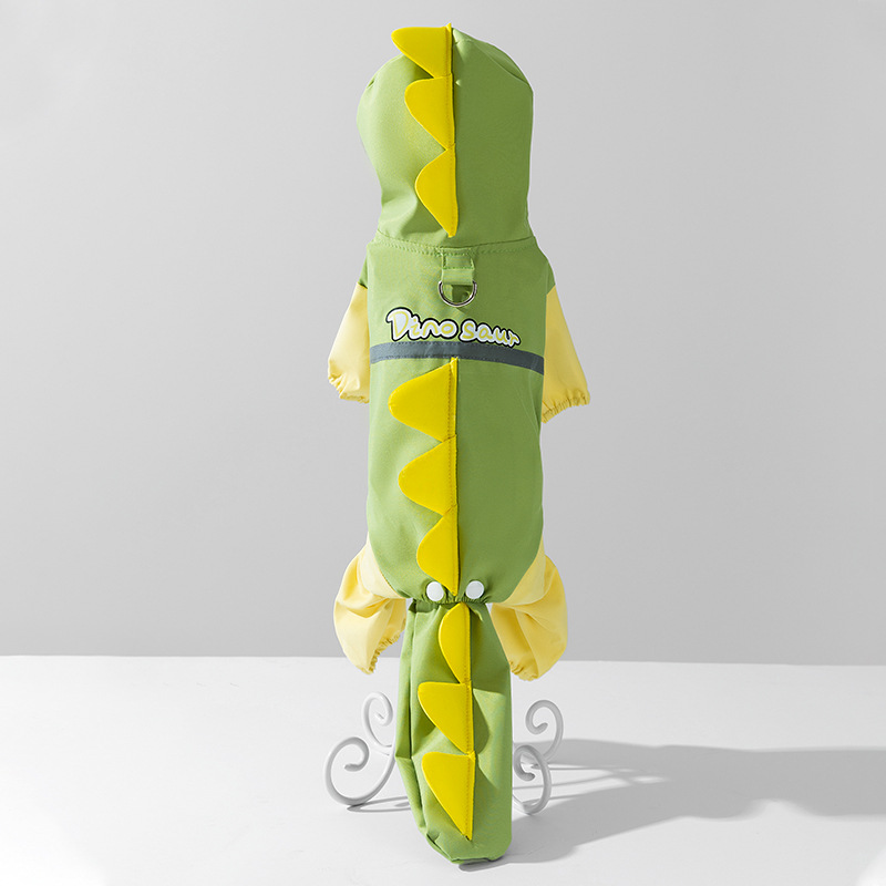 3D dinosaur tail pet raincoat