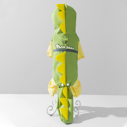 3D dinosaur tail pet raincoat