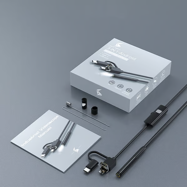 🔎 Plug-and-play endoscope camera – Compatible with Android, USB, and TC