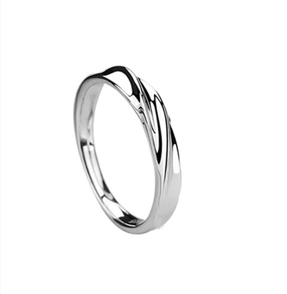 s925 sterling silver Mobius ring couple ring