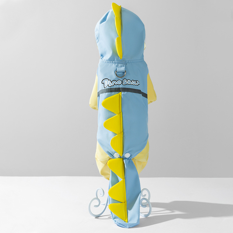 3D dinosaur tail pet raincoat