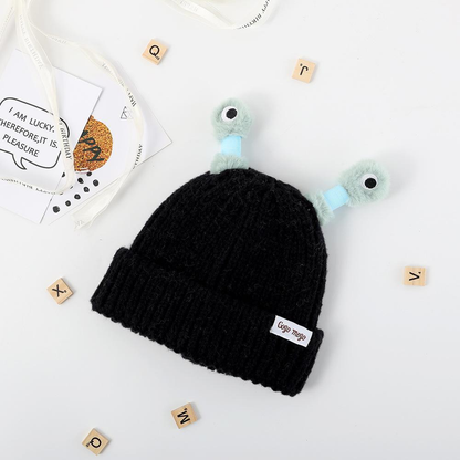 🔥Winter Parent-Child Cute Glowing Little Monster Knit Hat