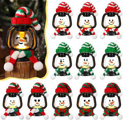 🎄Christmas Sale 49% OFF⛄ Snowman Lantern with Hats and Scarves