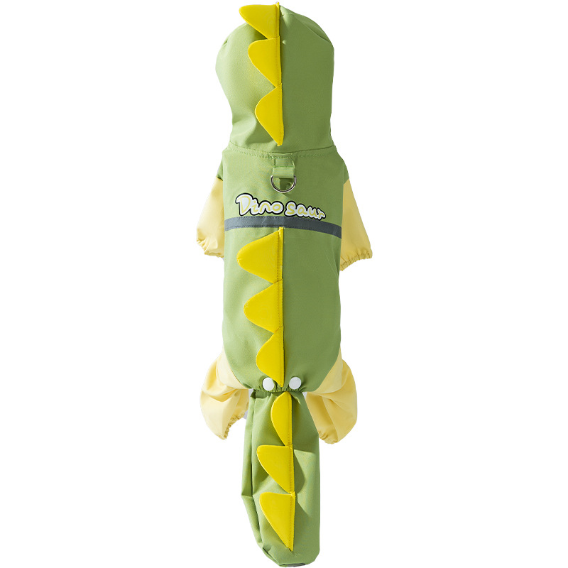 3D dinosaur tail pet raincoat