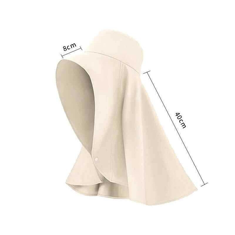 Full Face Sun Protection Large Brim Shawl Sun Hat