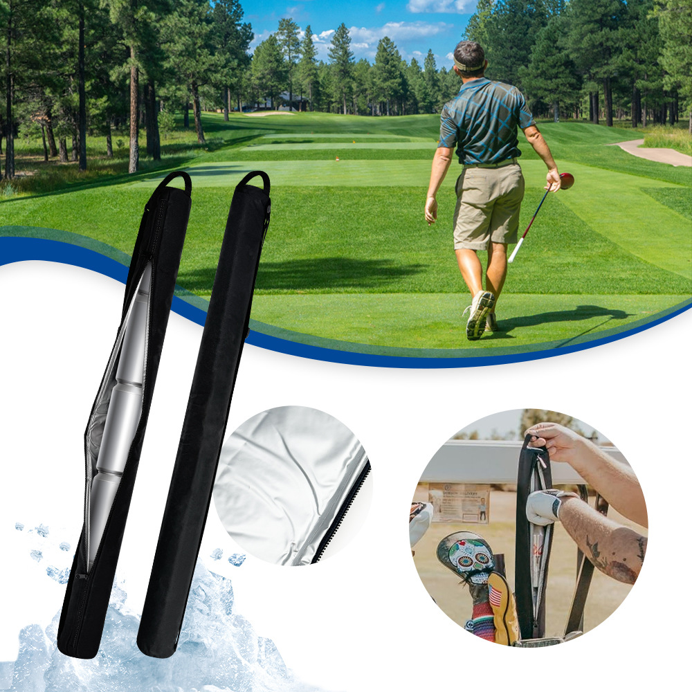 Outdoor 7-Can Coke Beer Insulated Picnic Bag, Golf Long Cooler Bag, and Wine Bag