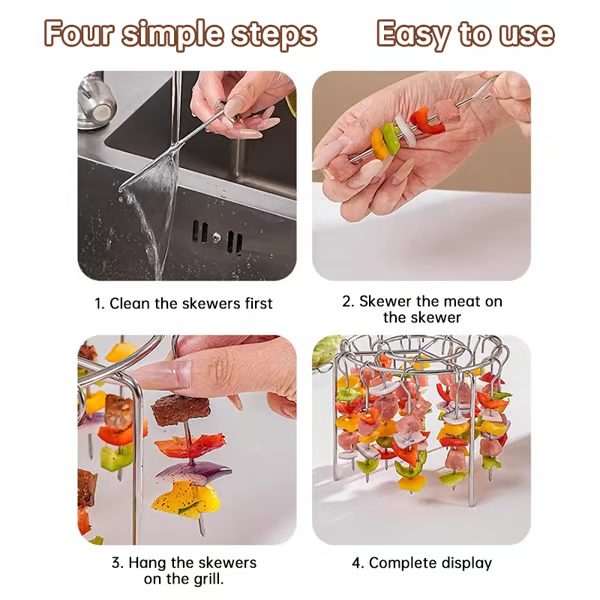 🥩Air Fryer Barbecue Grill Vertical Barbecue Kebab🍤