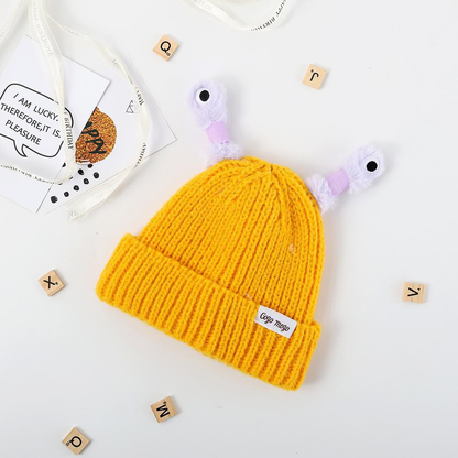 🔥Winter Parent-Child Cute Glowing Little Monster Knit Hat